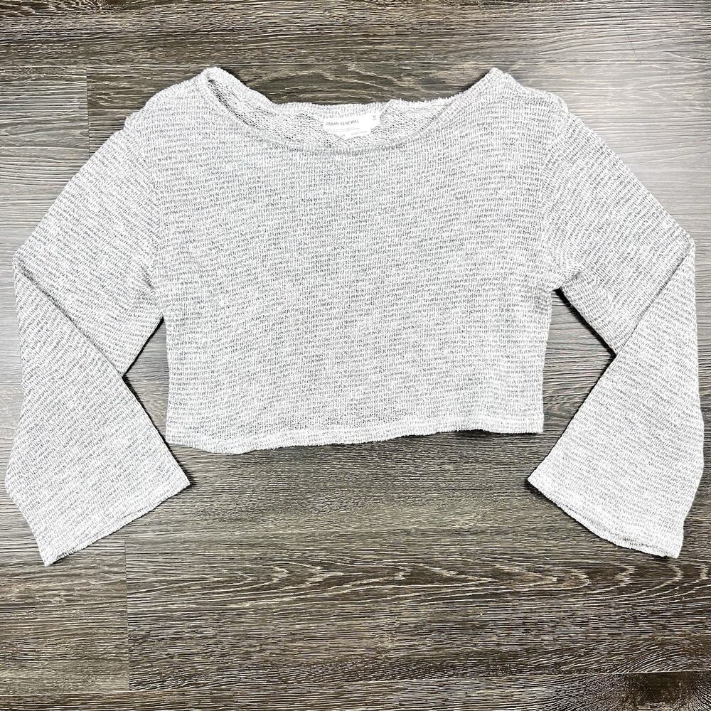 Urban Renewal Loose Knit Drippy Sleeve Sweater Small Gray USA Lightweight Soft